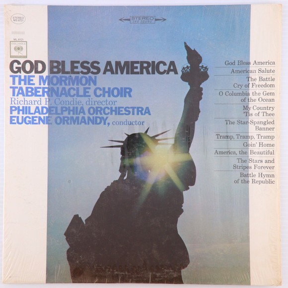 Mormon Tabernacle Choir Philadelphia Orchestra God Bless America Vinyl LP Record - Picture 1 of 12
